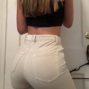 PacSun High Rise Cream Jeans